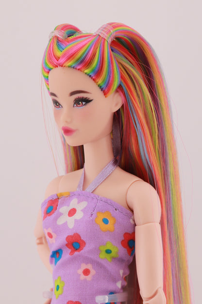 Signature Rainbow Hair Odile Reroot (Purple Dress)
