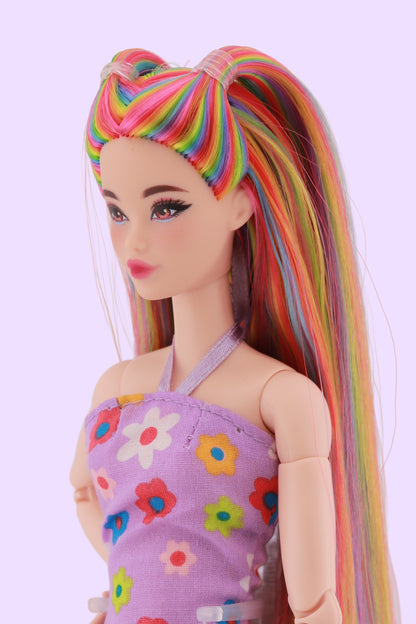 Signature Rainbow Hair Odile Reroot (Purple Dress)