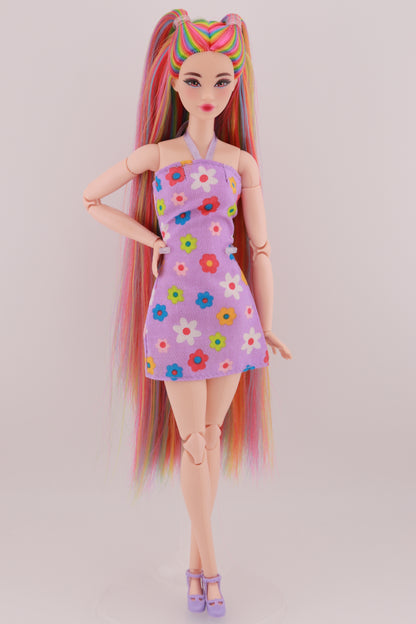 Signature Rainbow Hair Odile Reroot (Purple Dress)