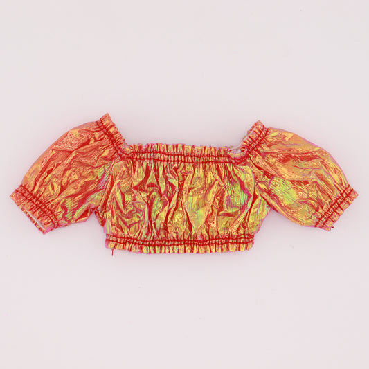 Metallic Red Crop Top