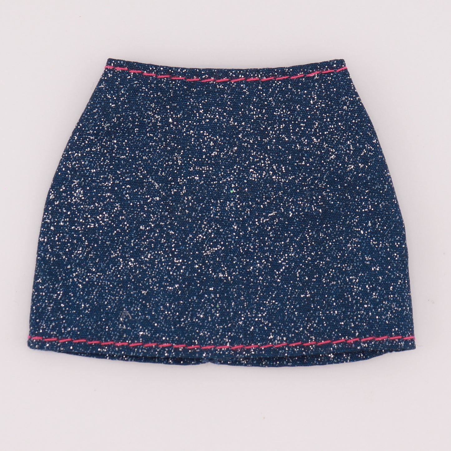 Glitter Denim Mini Skirt