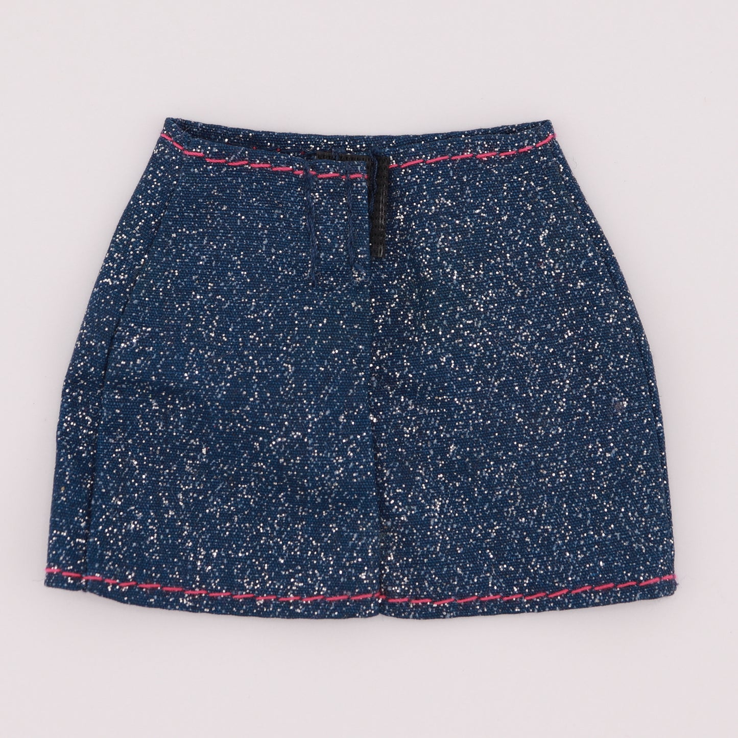 Glitter Denim Mini Skirt