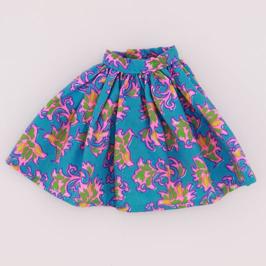 Blue Pleated Skirt