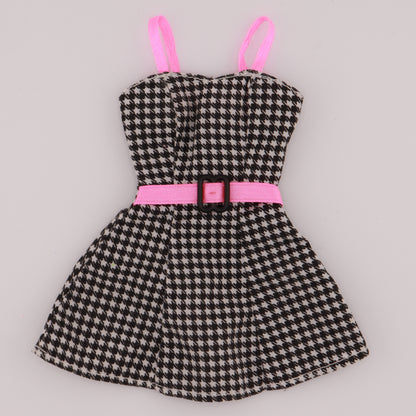 Spring Picnic Black and White Gingham Dress