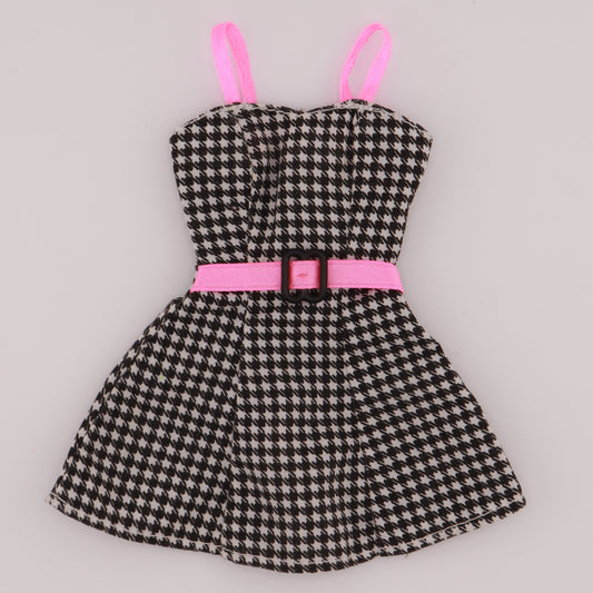 Spring Picnic Black and White Gingham Dress