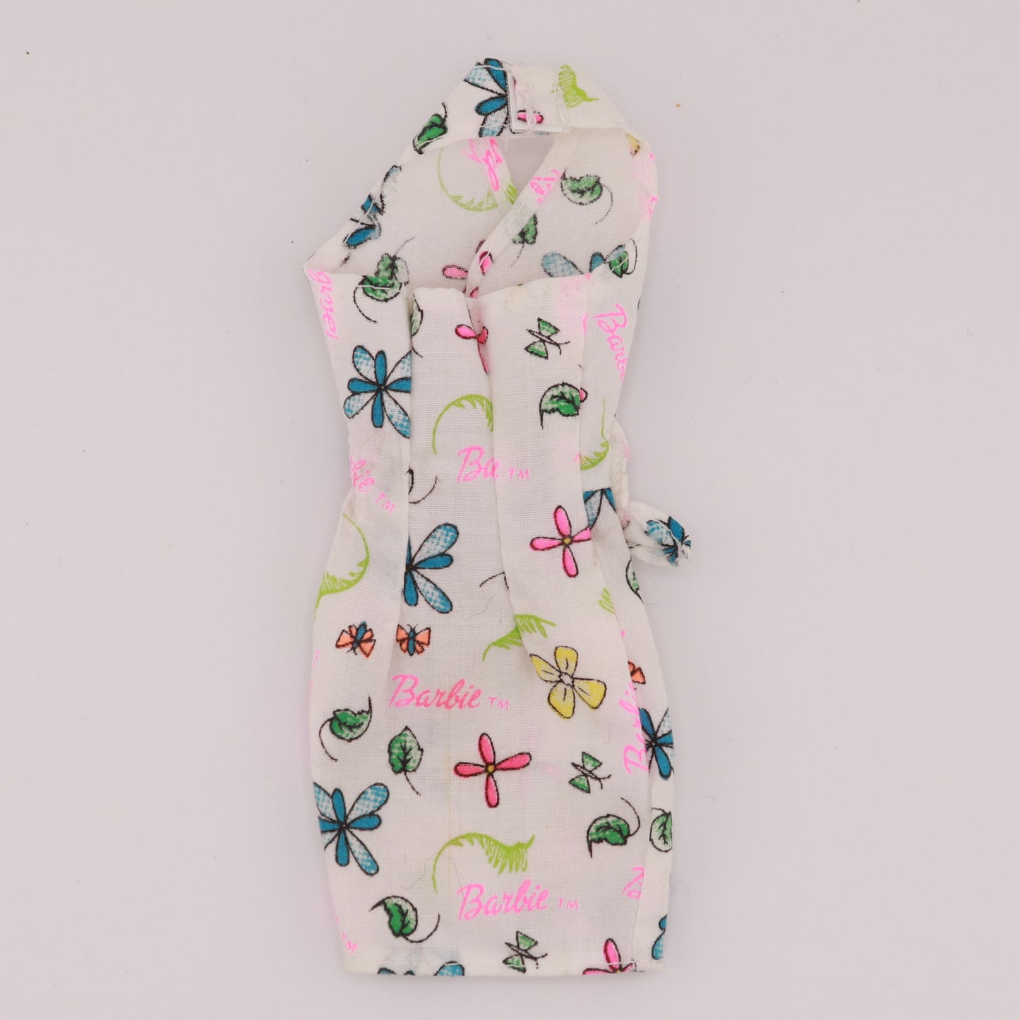 Barbie Print Butterfly White Wrap Dress A