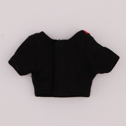 Black Scoop Neck Barbie Crop Top B