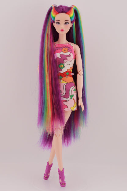Purple and Rainbow Hair Odile Barbie