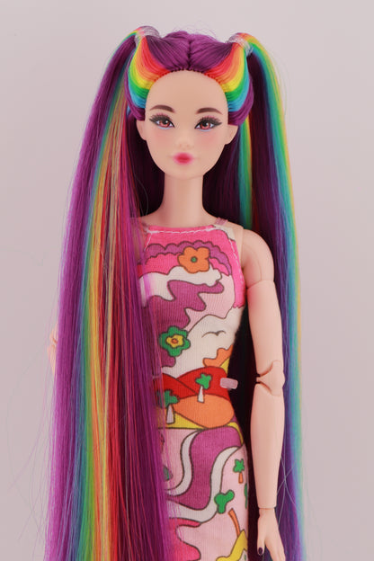 Purple and Rainbow Hair Odile Barbie