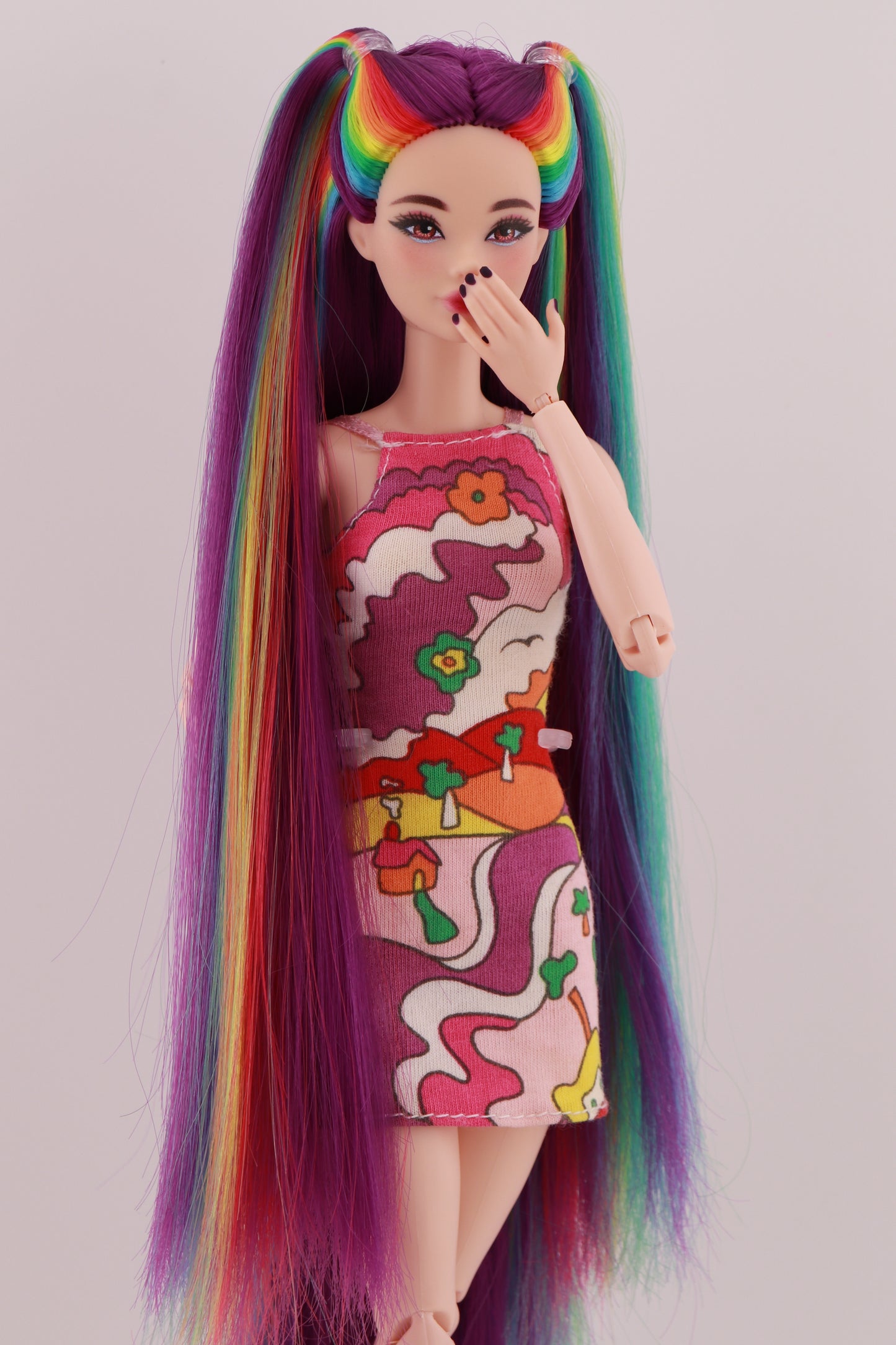 Purple and Rainbow Hair Odile Barbie