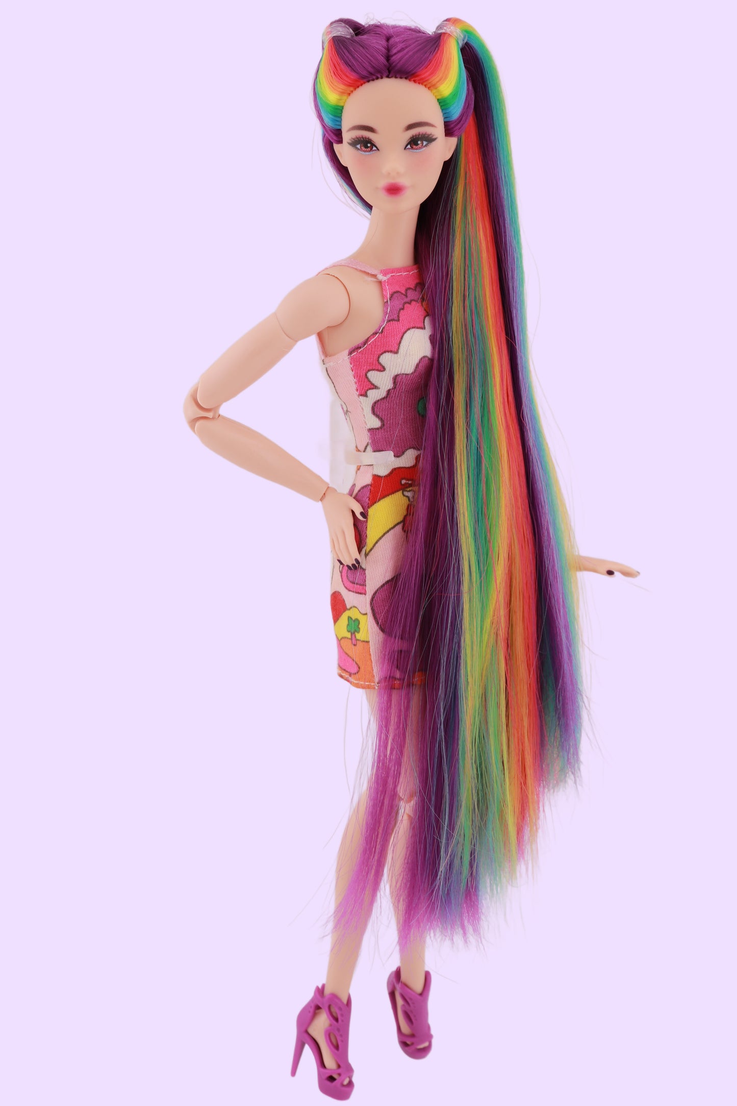 Purple and Rainbow Hair Odile Barbie