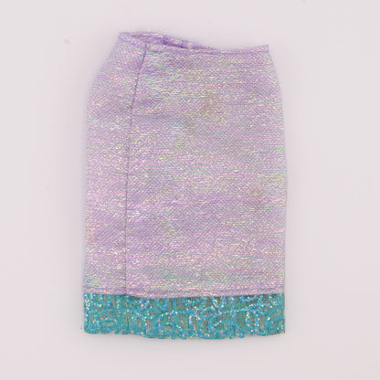 Shimmer Lavender Skirt with Blue Detail