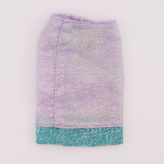 Shimmer Lavender Skirt with Blue Detail