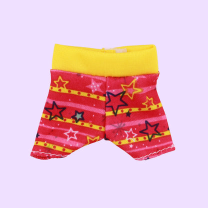 Yellow and Pink Star Workout Shorts