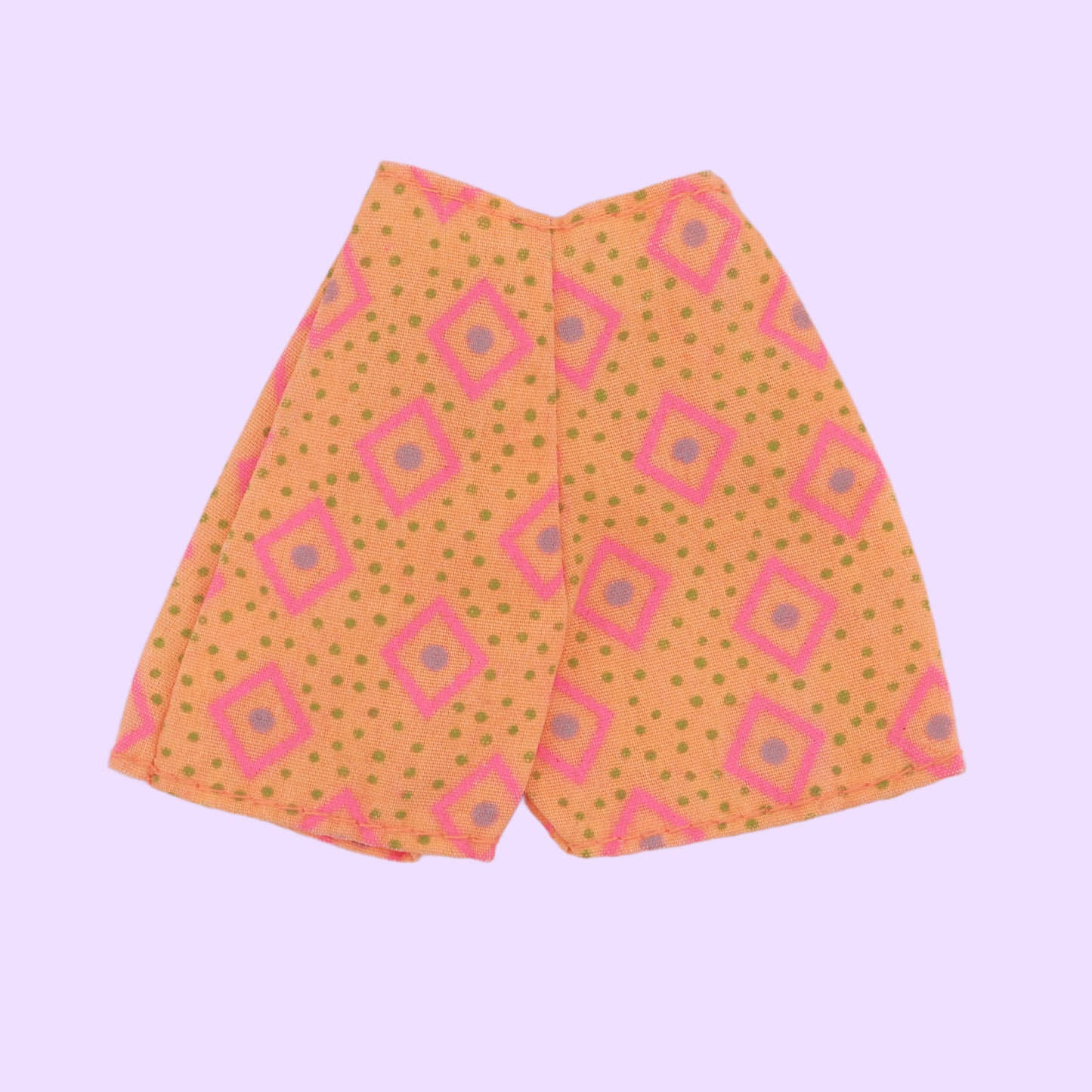 Light Orange Shorts with Geometric Print
