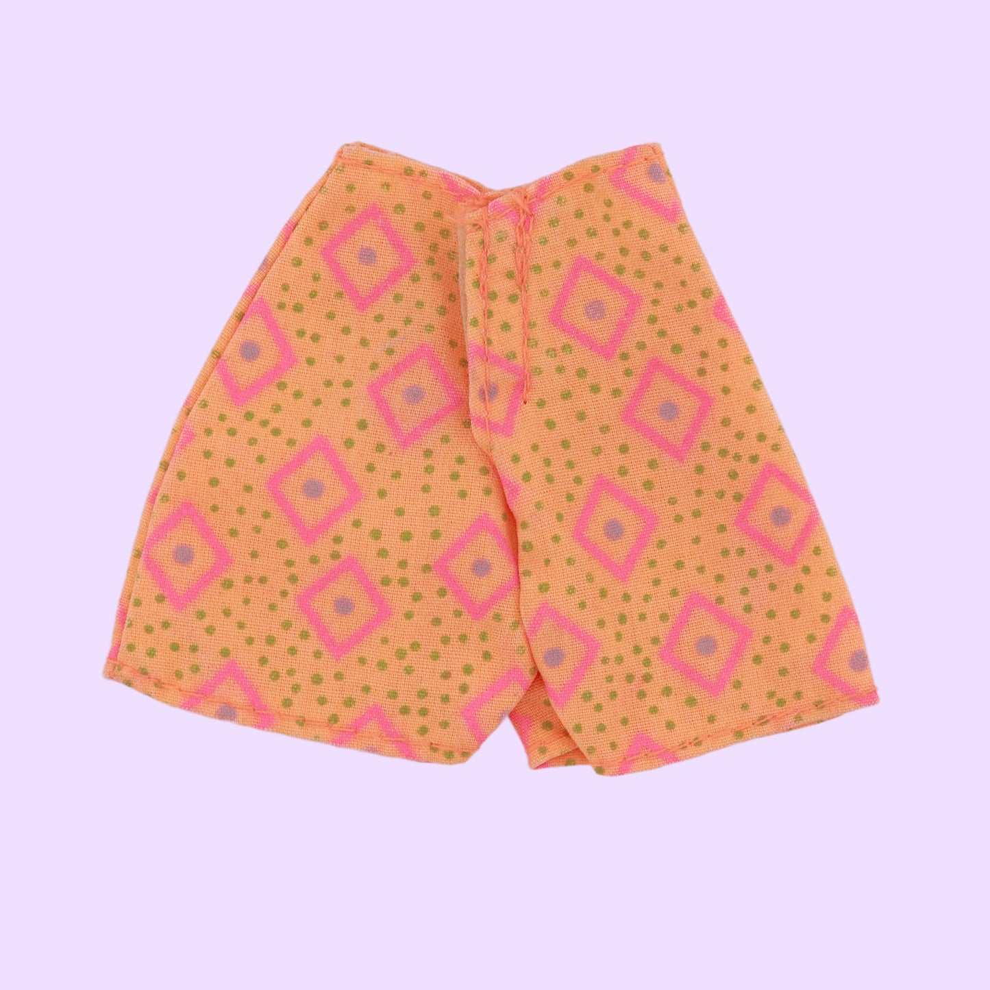 Light Orange Shorts with Geometric Print