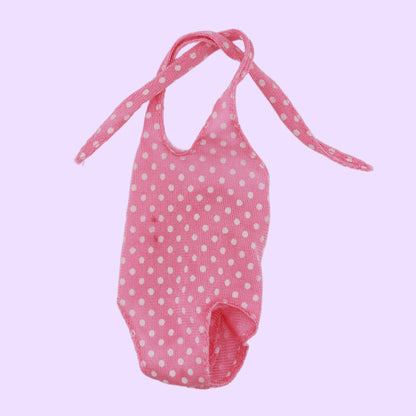 Pink and White Polka Dot Swimsuit