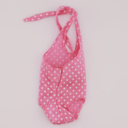 Pink and White Polka Dot Swimsuit