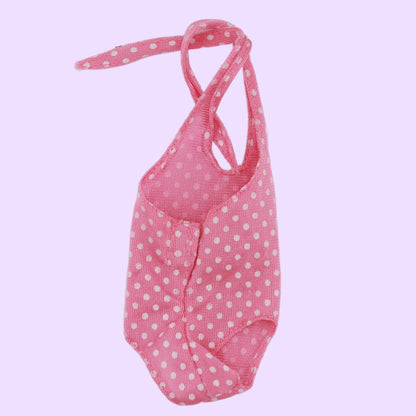 Pink and White Polka Dot Swimsuit