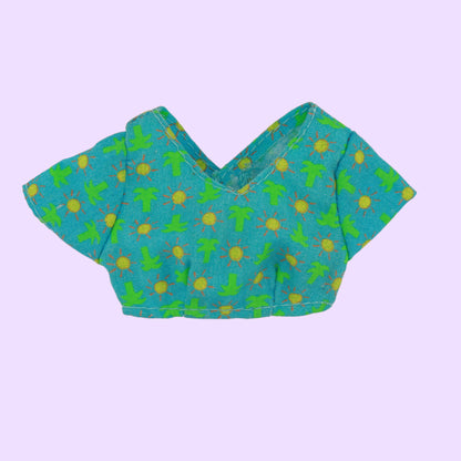 Palm Tree and Sun Crop Top