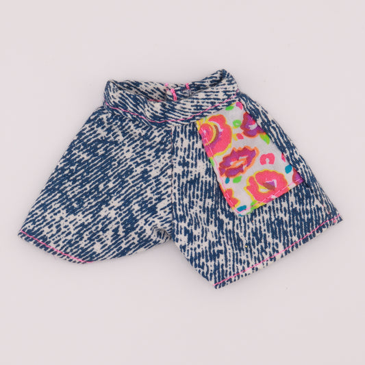 Denim Shorts with Floral Detail