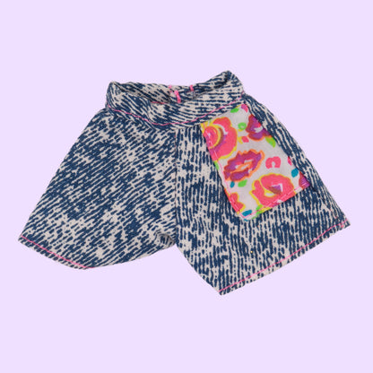 Denim Shorts with Floral Detail