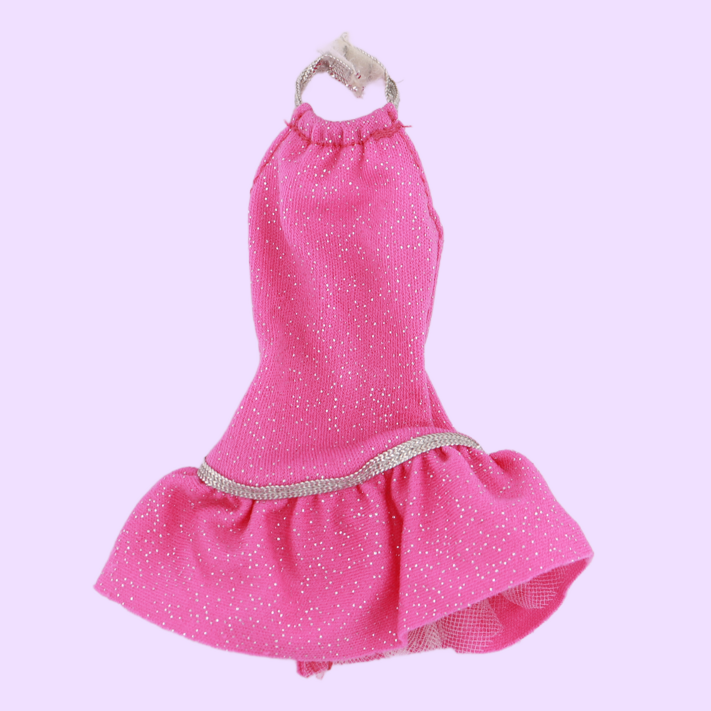 Pink and Silver Shimmer Barbie Halter Dress