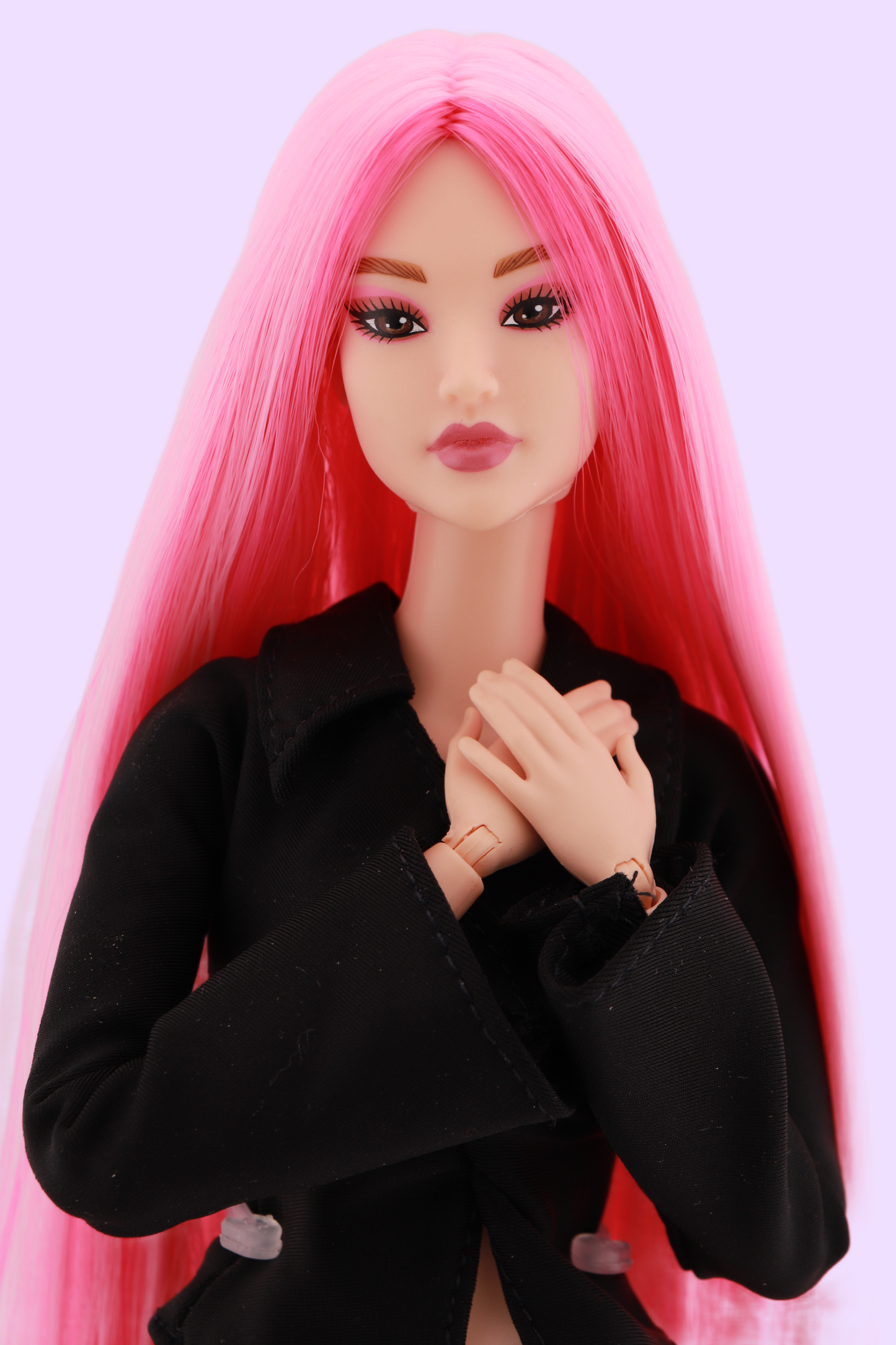 Two Toned Pink Audrey Face Barbie Custom