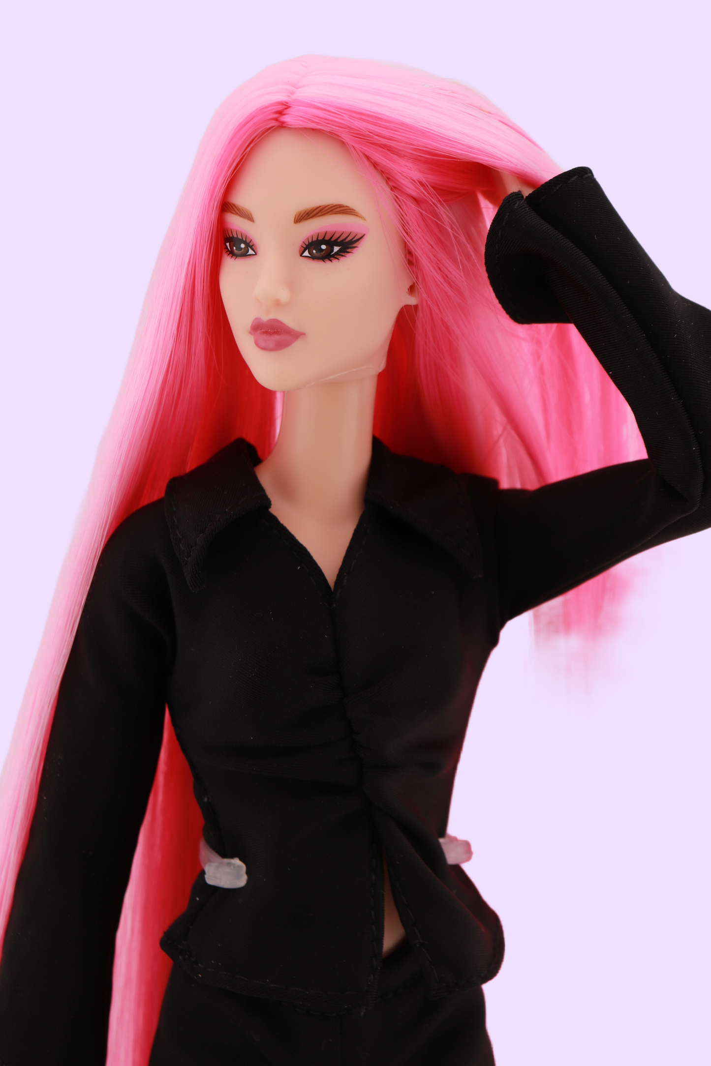 Two Toned Pink Audrey Face Barbie Custom