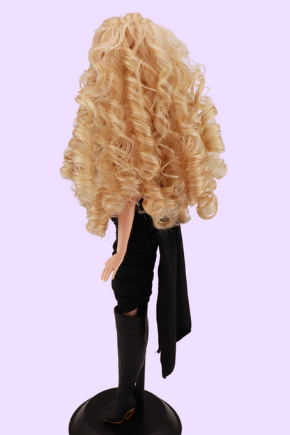 Curly Waldorf Rerooted Barbie You Create