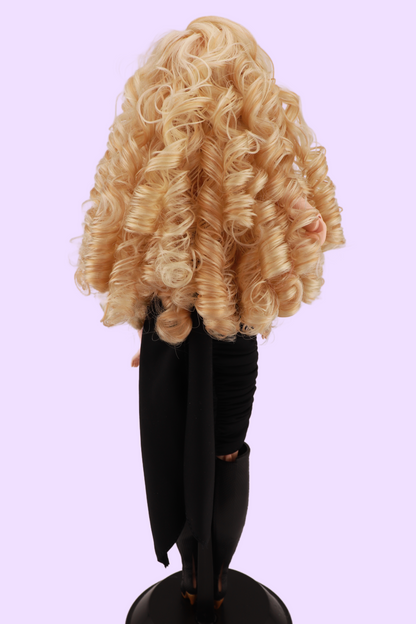 Curly Waldorf Rerooted Barbie You Create