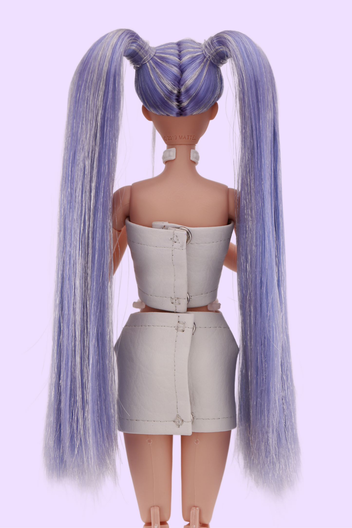 One of a Kind Odile Lavender and Metallic Hair with Hand Made Outfit