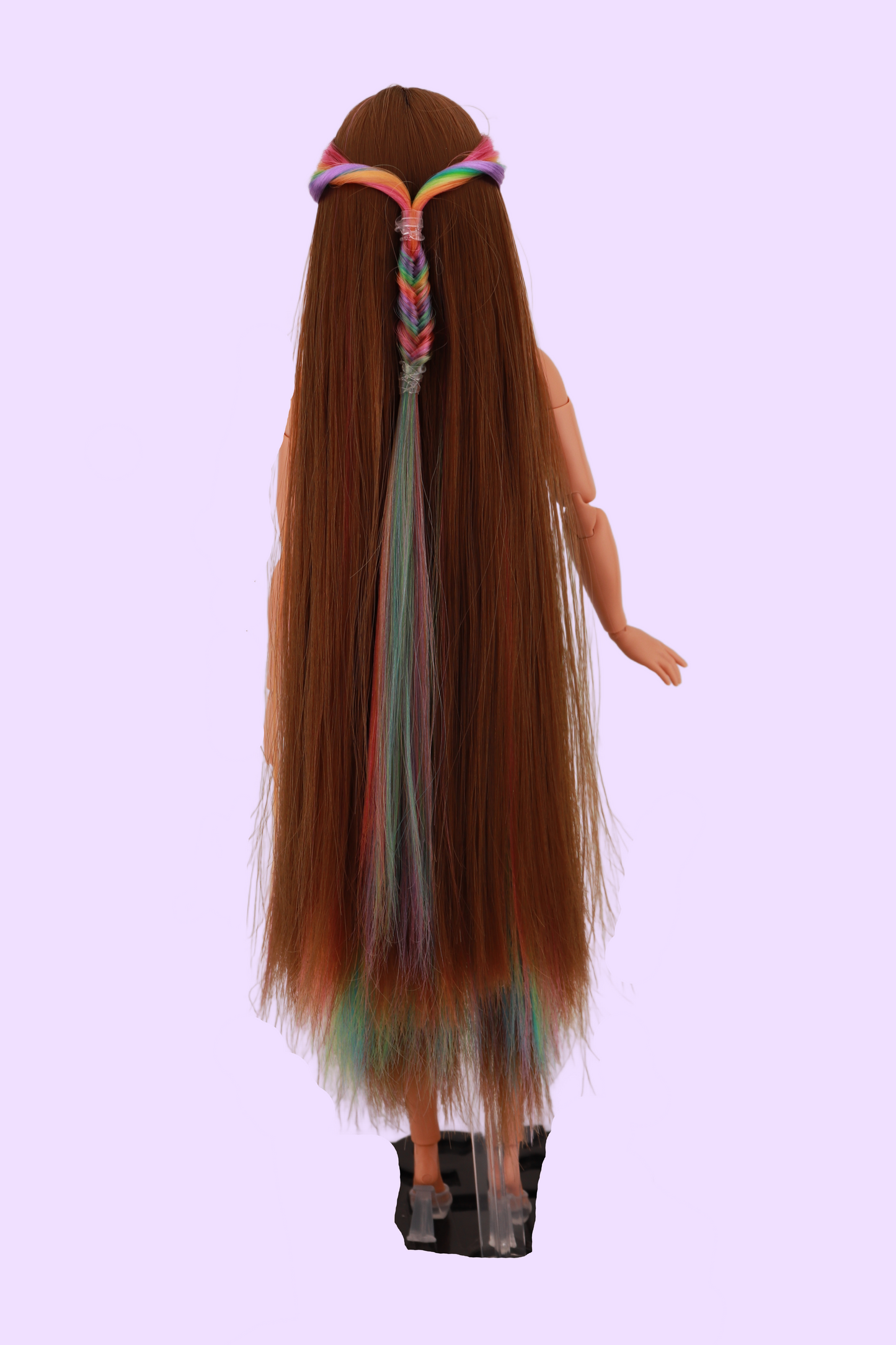 Curvy Rainbow Hair MTM Barbie (extra outfit)