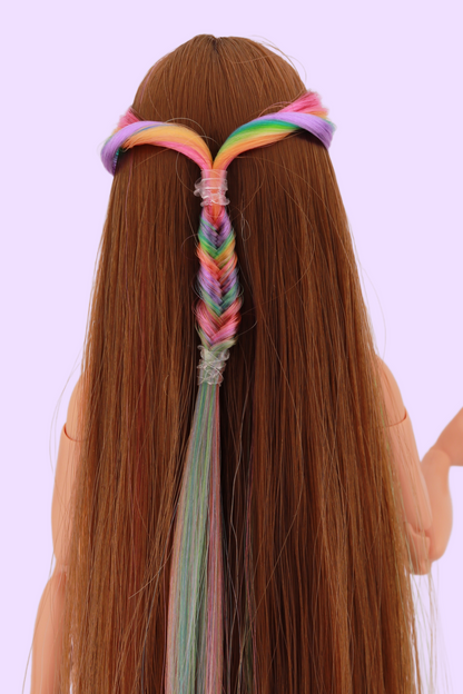 Curvy Rainbow Hair MTM Barbie (extra outfit)