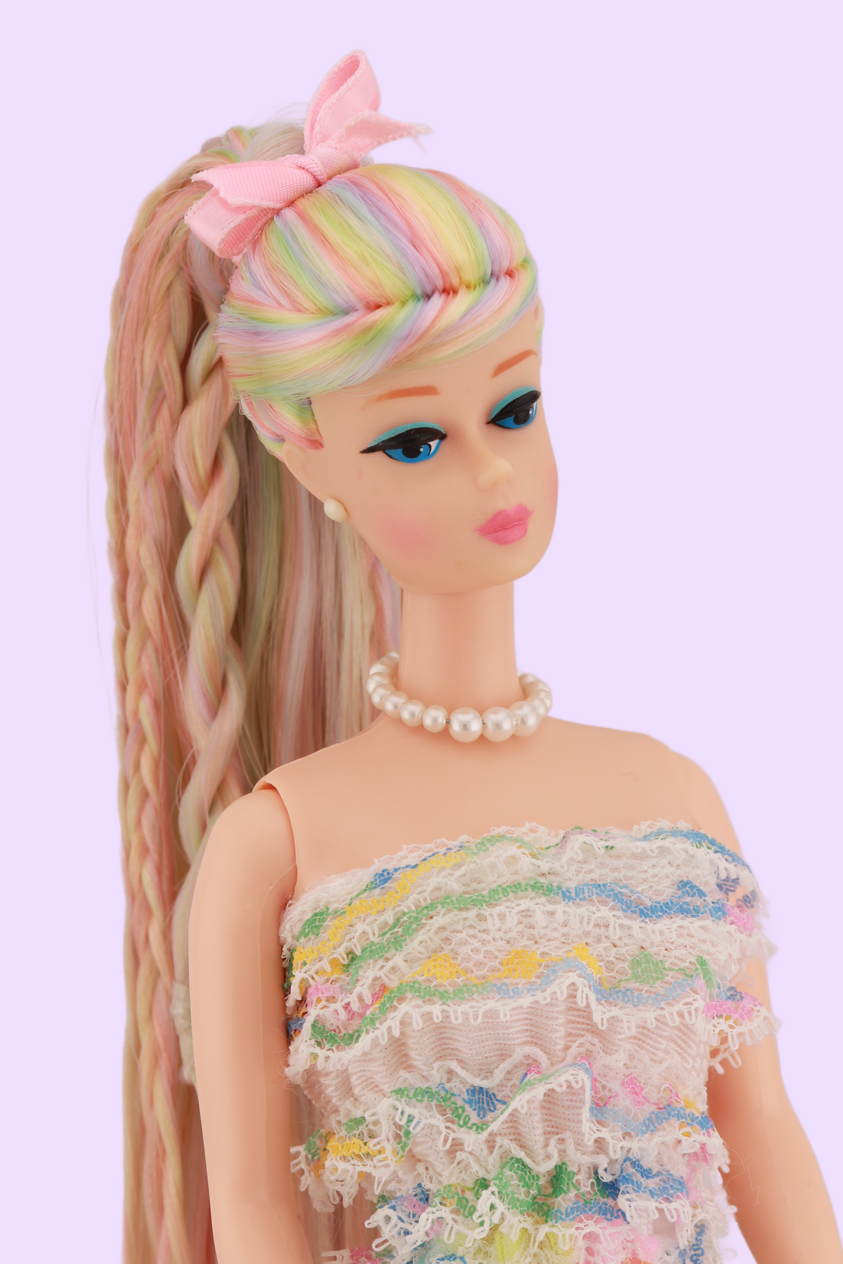 Opal Rainbow Swirl Ponytail Barbie OOAK