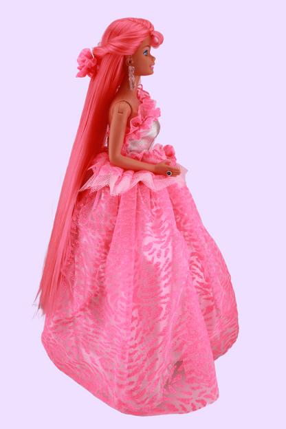 Custom Neon Pink Hair 3 Looks Barbie (1995)
