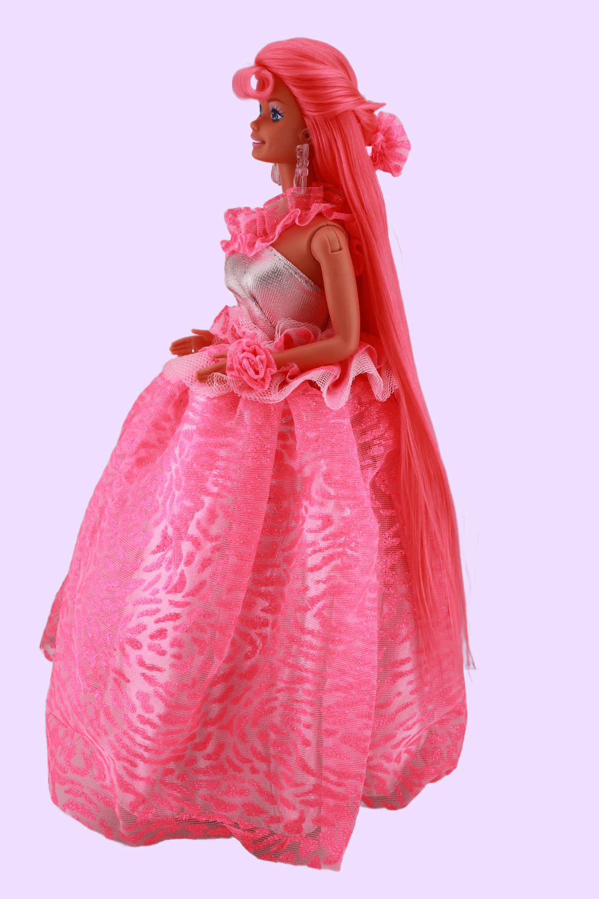 Custom Neon Pink Hair 3 Looks Barbie (1995)