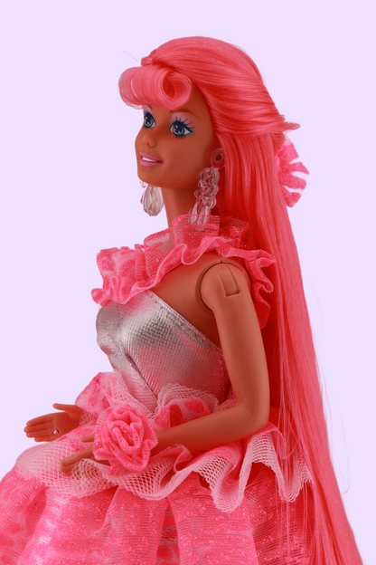 Custom Neon Pink Hair 3 Looks Barbie (1995)