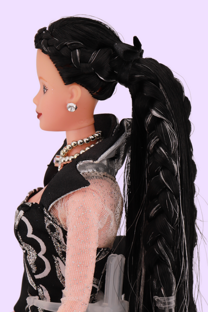 Gothic Silver and Black Barbie