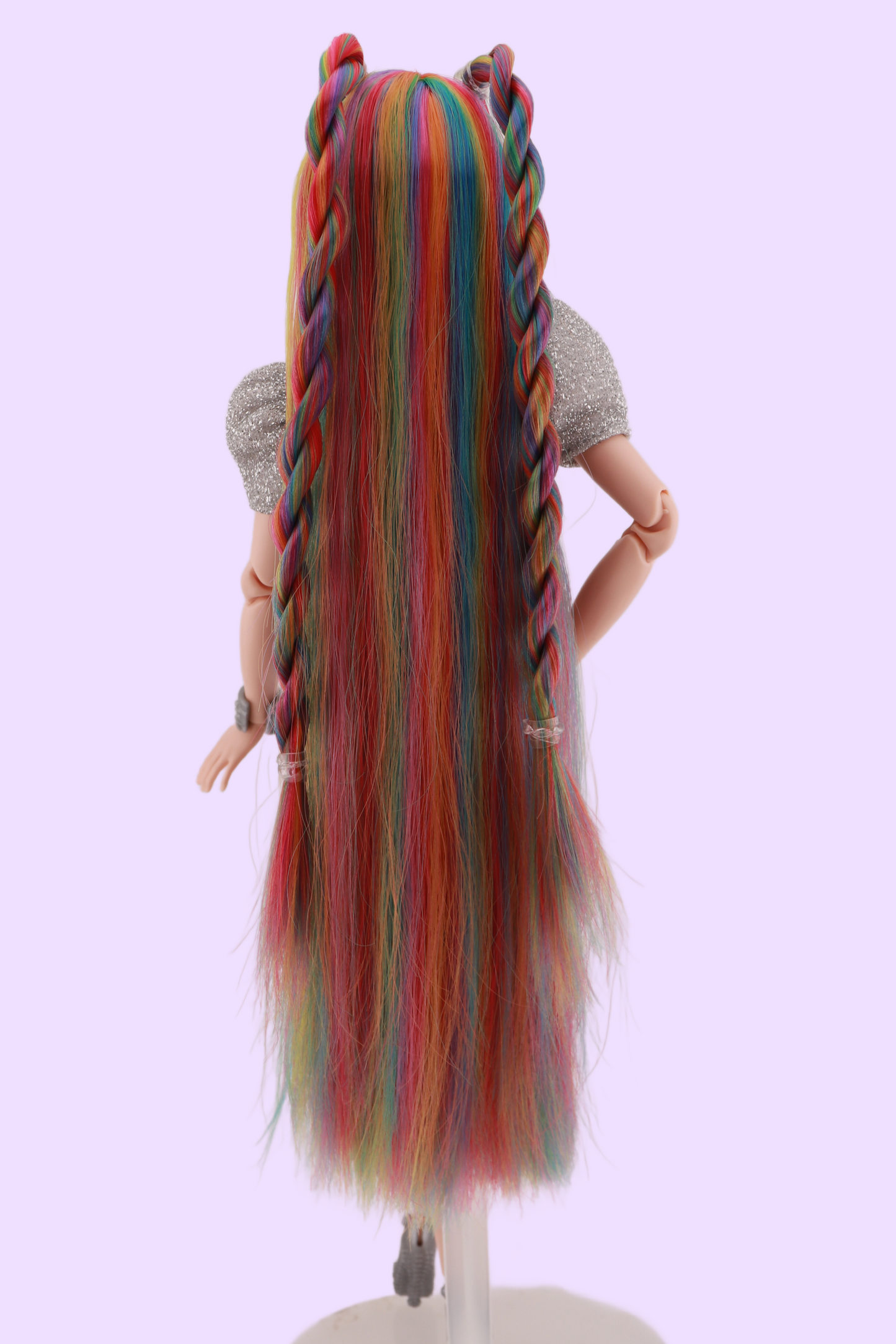 Signature Rainbow Hair Custom Reroot Odile Barbie