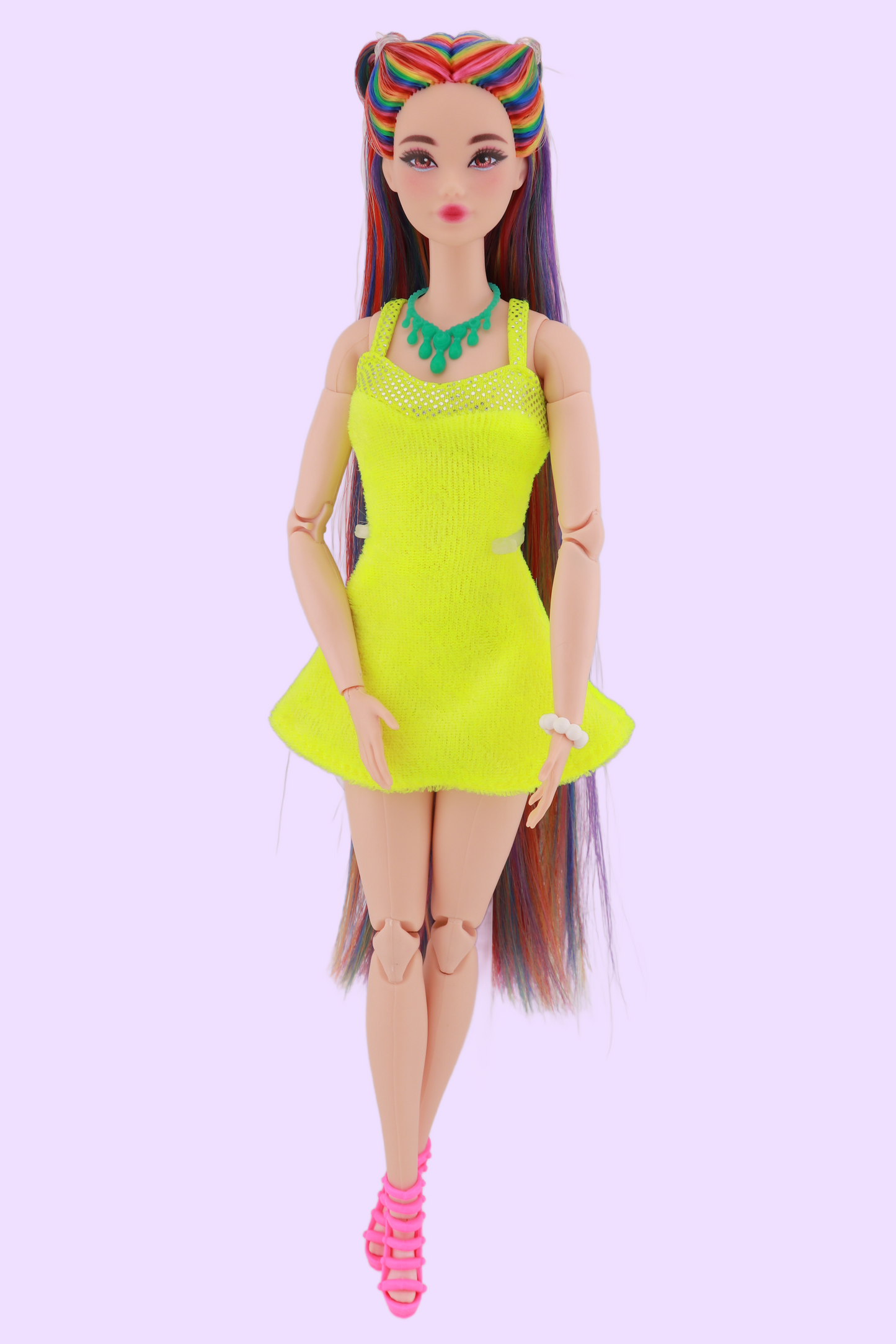 Signature Bold Rainbow Hair Custom Reroot Odile Barbie