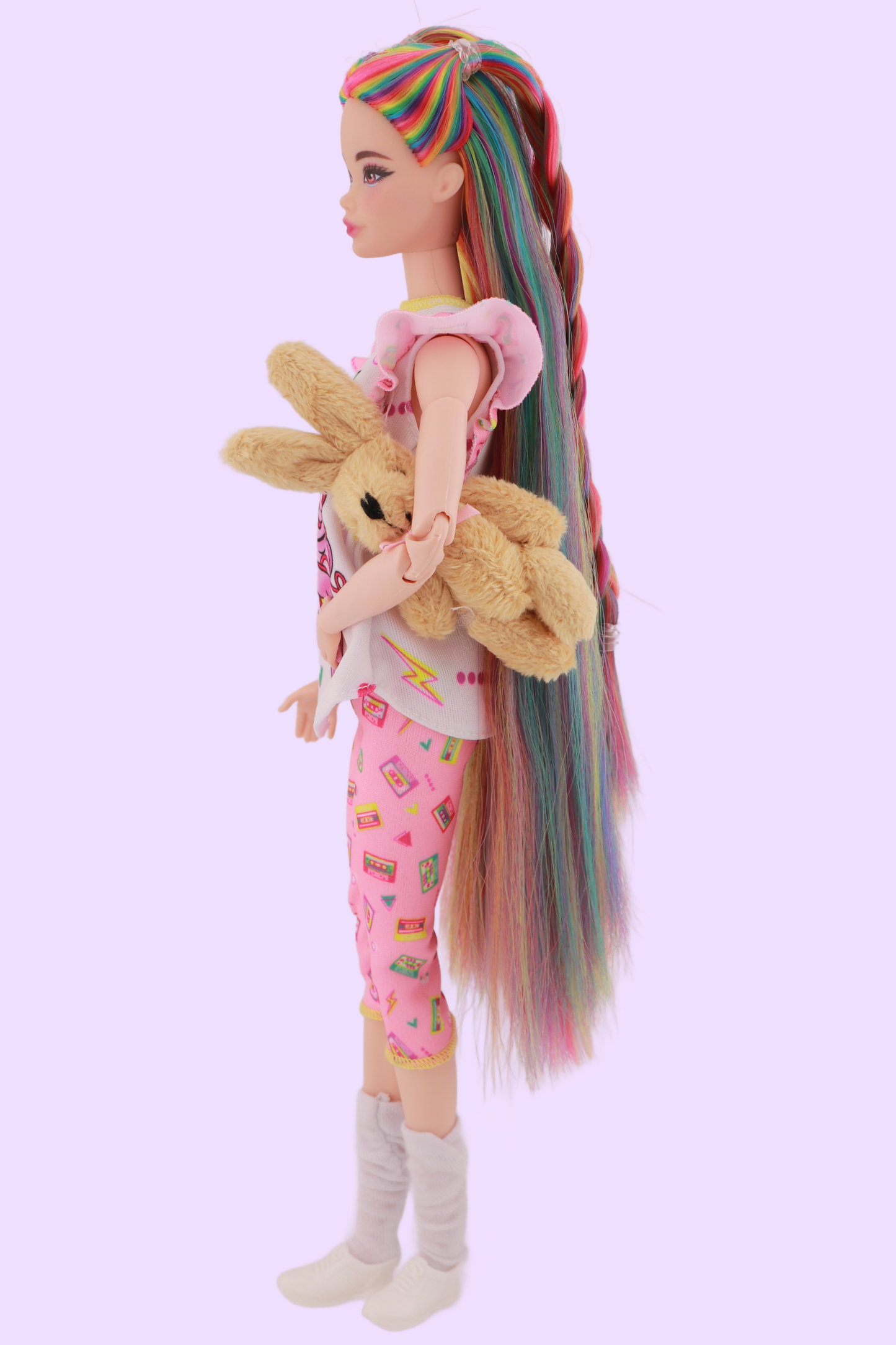 Signature Rainbow Hair Custom Reroot Odile Barbie