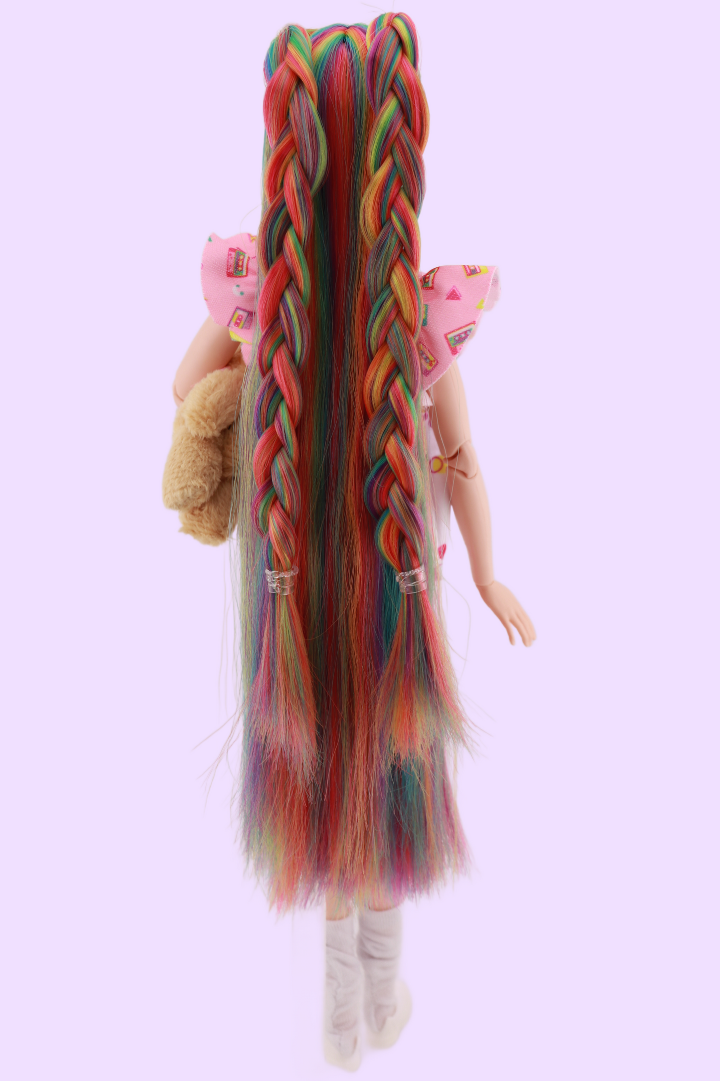 Signature Rainbow Hair Custom Reroot Odile Barbie