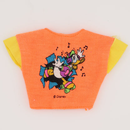 Donald Duck Disney Neon Orange Top (90s)