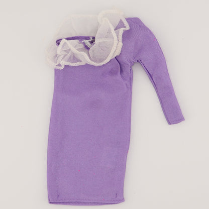 Purple One Sleeve Dress with Ruffle (1989)