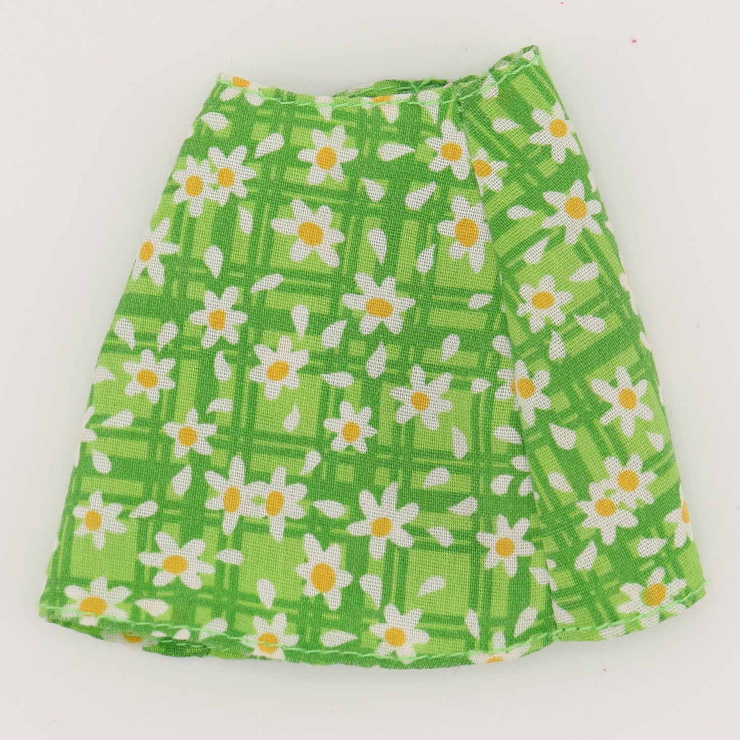 Green Plaid Daisy Flower Skirt