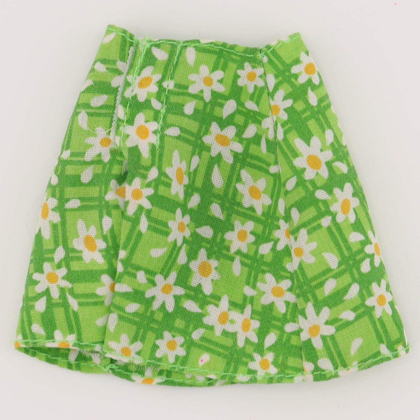 Green Plaid Daisy Flower Skirt