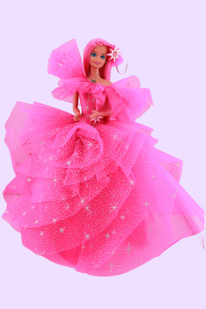 Pink Princess 1990 Holiday Barbie Reroot