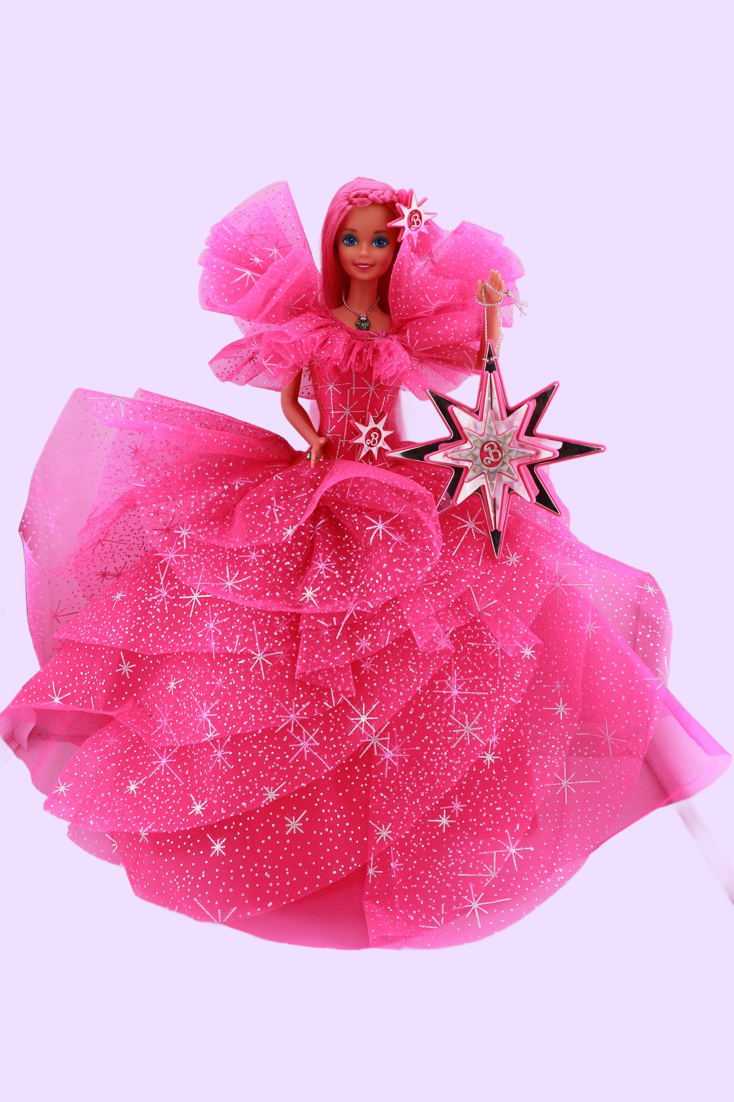 Pink Princess 1990 Holiday Barbie Reroot