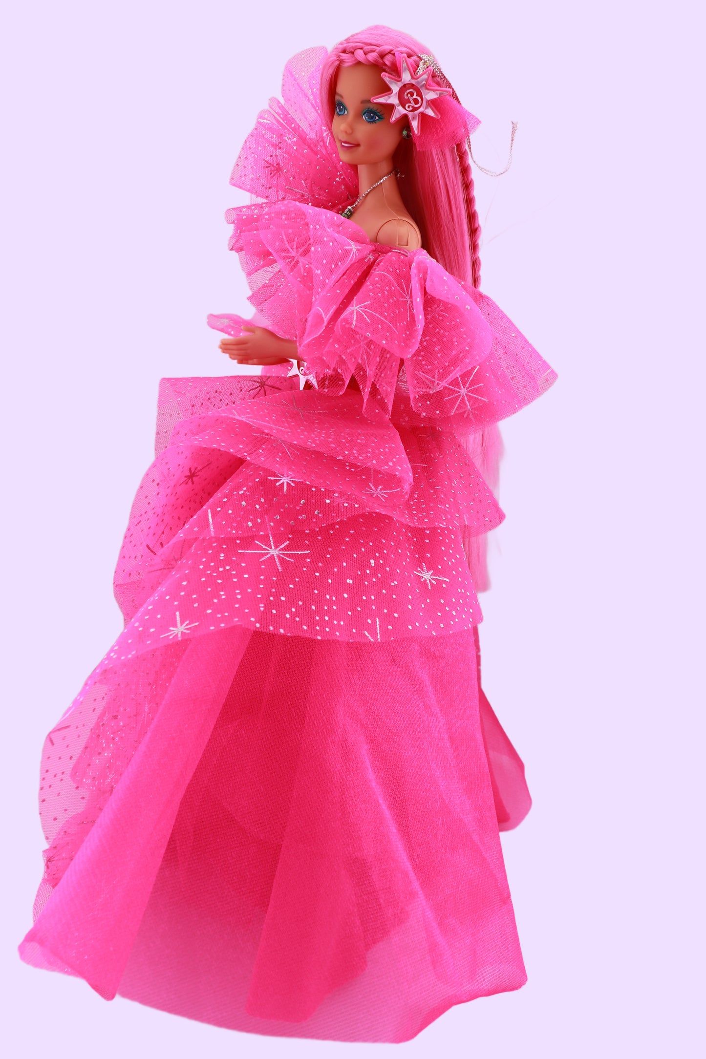 Pink Princess 1990 Holiday Barbie Reroot